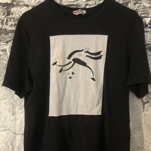 Prada Abstract Soccer Black Colorblock T-Shirt L